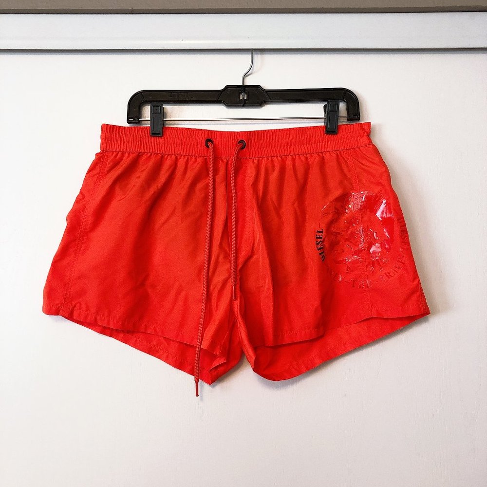Diesel Orange Swim Trunk / Board Shorts (Large)
